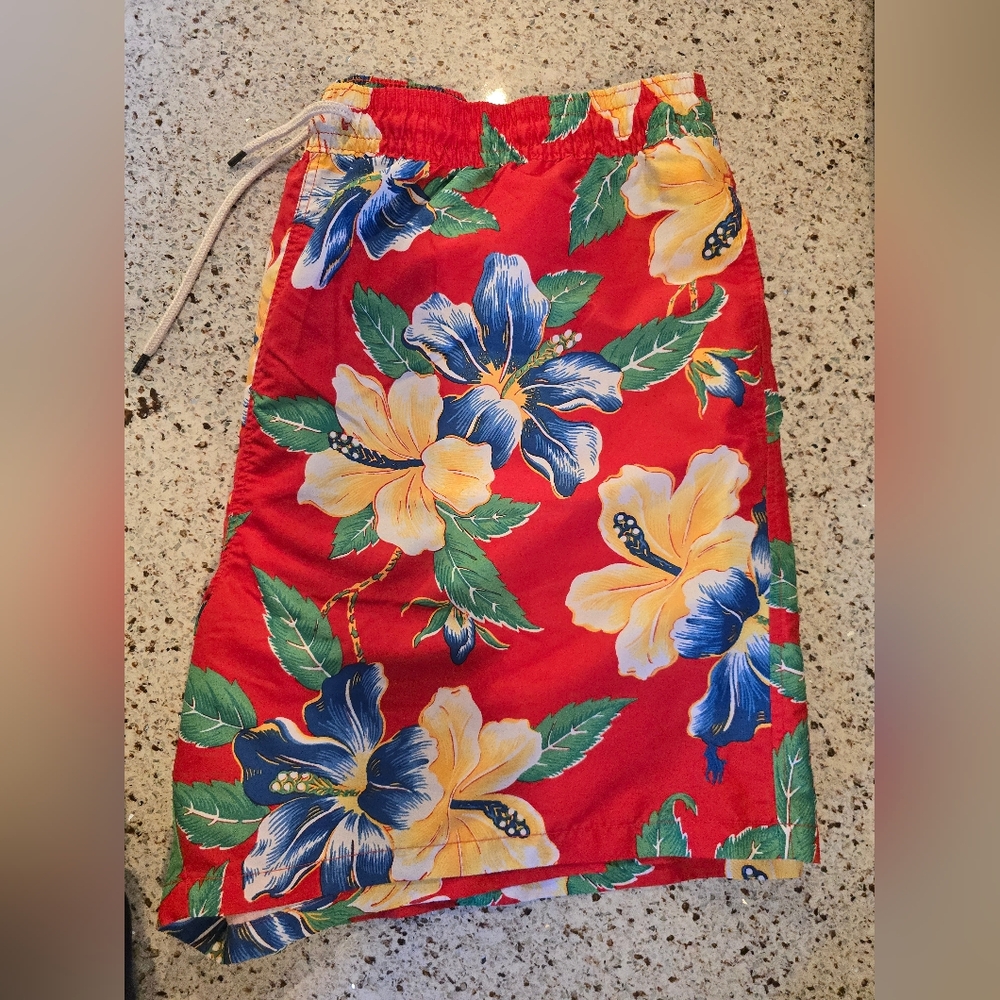 Ralph Lauren Red Floral A-Line Skirt